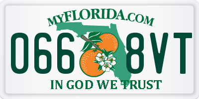 FL license plate 0668VT
