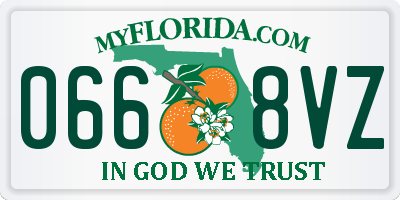 FL license plate 0668VZ