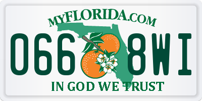 FL license plate 0668WI