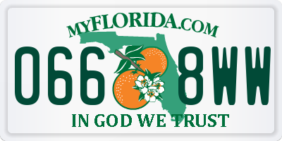 FL license plate 0668WW