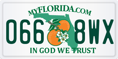 FL license plate 0668WX