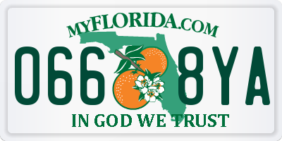 FL license plate 0668YA