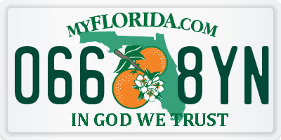 FL license plate 0668YN