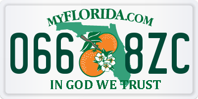 FL license plate 0668ZC