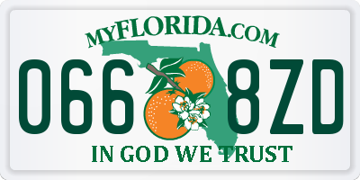 FL license plate 0668ZD