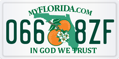FL license plate 0668ZF