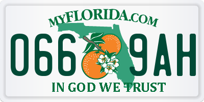 FL license plate 0669AH