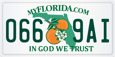 FL license plate 0669AI