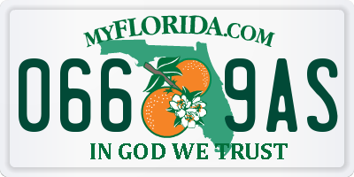 FL license plate 0669AS