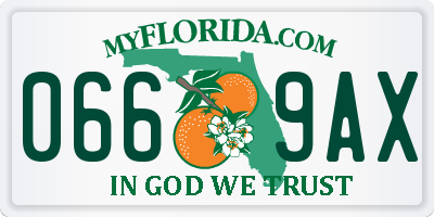 FL license plate 0669AX
