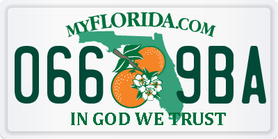 FL license plate 0669BA