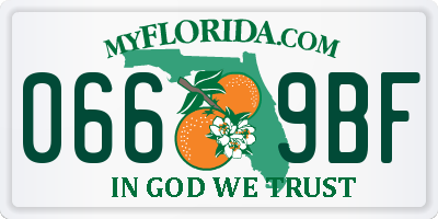 FL license plate 0669BF