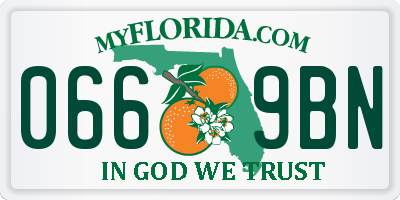 FL license plate 0669BN
