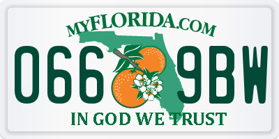 FL license plate 0669BW