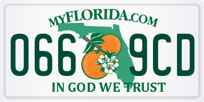 FL license plate 0669CD