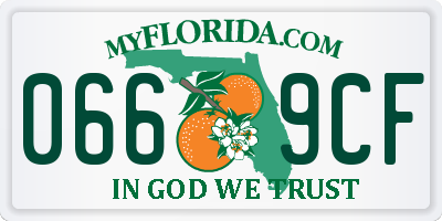 FL license plate 0669CF