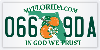 FL license plate 0669DA