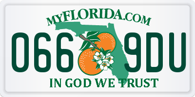 FL license plate 0669DU