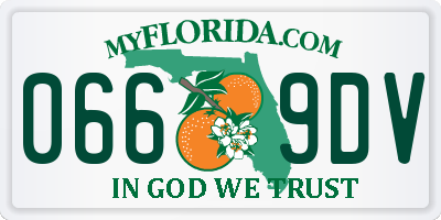 FL license plate 0669DV