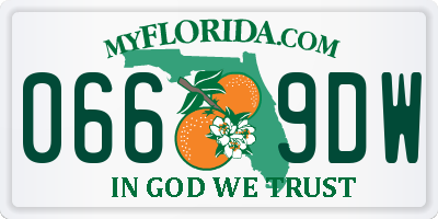 FL license plate 0669DW