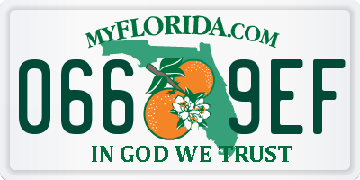 FL license plate 0669EF