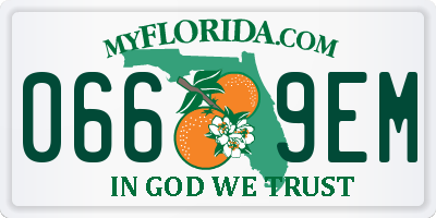 FL license plate 0669EM