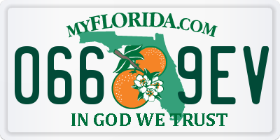 FL license plate 0669EV