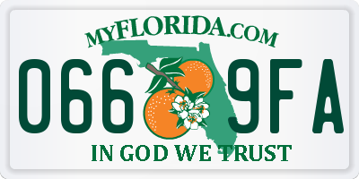 FL license plate 0669FA