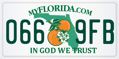 FL license plate 0669FB
