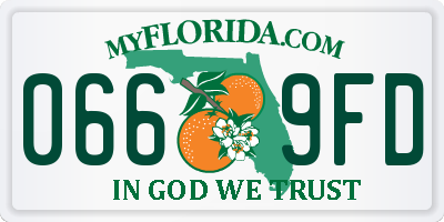 FL license plate 0669FD