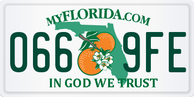 FL license plate 0669FE