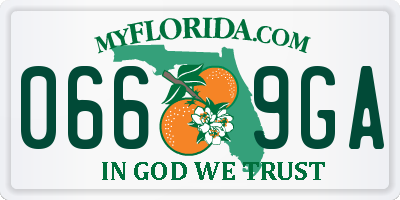 FL license plate 0669GA