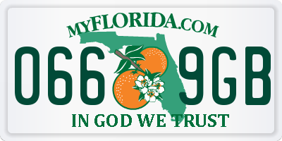 FL license plate 0669GB