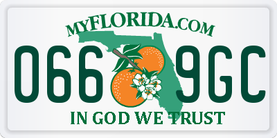 FL license plate 0669GC