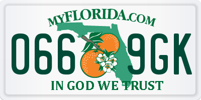 FL license plate 0669GK