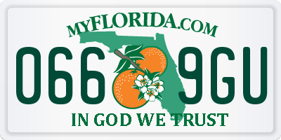 FL license plate 0669GU