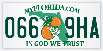 FL license plate 0669HA