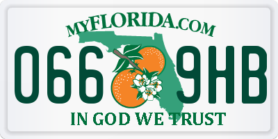 FL license plate 0669HB