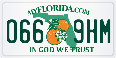FL license plate 0669HM