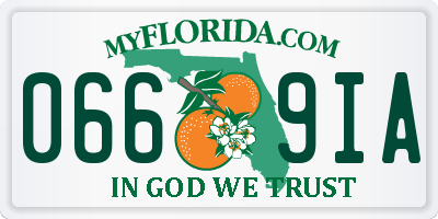 FL license plate 0669IA