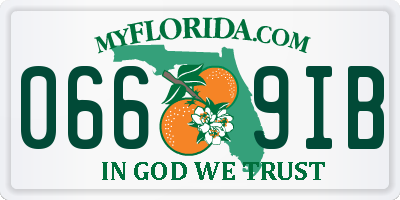FL license plate 0669IB