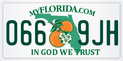 FL license plate 0669JH
