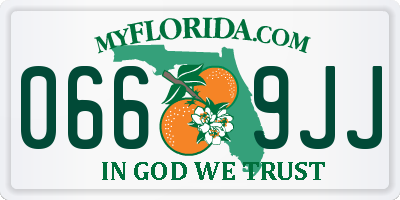 FL license plate 0669JJ