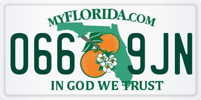 FL license plate 0669JN