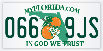 FL license plate 0669JS