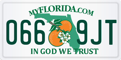 FL license plate 0669JT