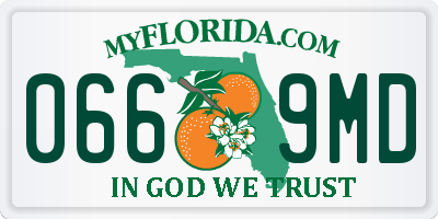 FL license plate 0669MD