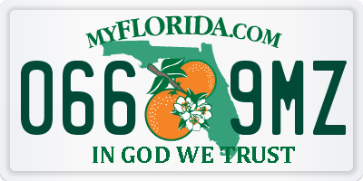 FL license plate 0669MZ
