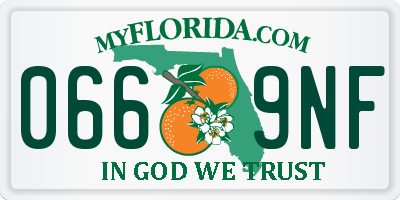 FL license plate 0669NF