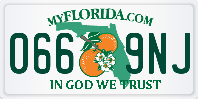 FL license plate 0669NJ